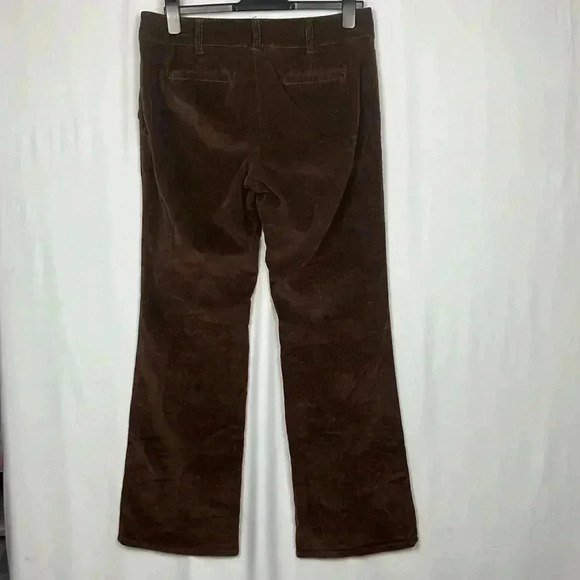 Ellemenno Womens Corduroy Pants 11 Brown Zip/Button Fly Straight Leg Flare EUC - Picture 7 of 12